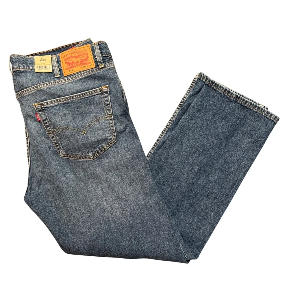 Levi's 511 Slim Jeans Levi's Ease Stretch Denim Blue‎ Jeans NWT 38x30